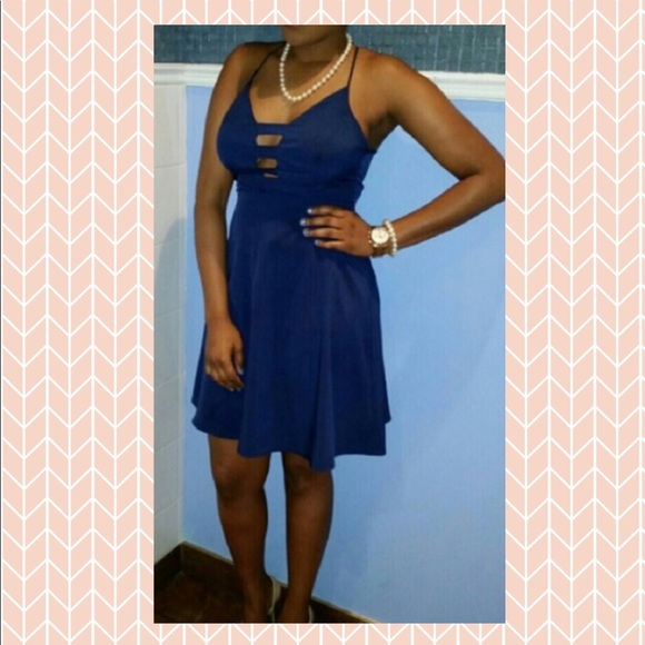 Navy Blue Midi Dress - Picture 2 of 2